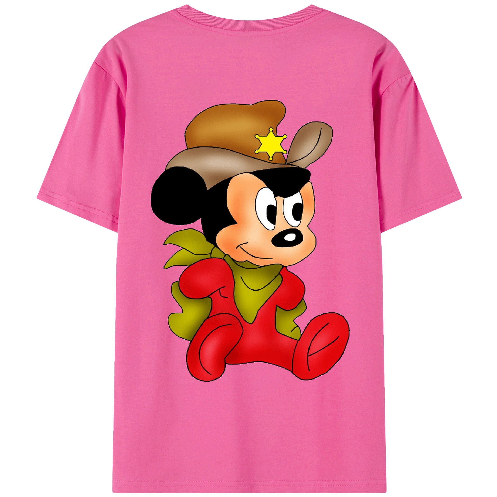 （画像用） ミッキーマウス Mickey Mouse レディース半袖Tシャツ(バックプリント)